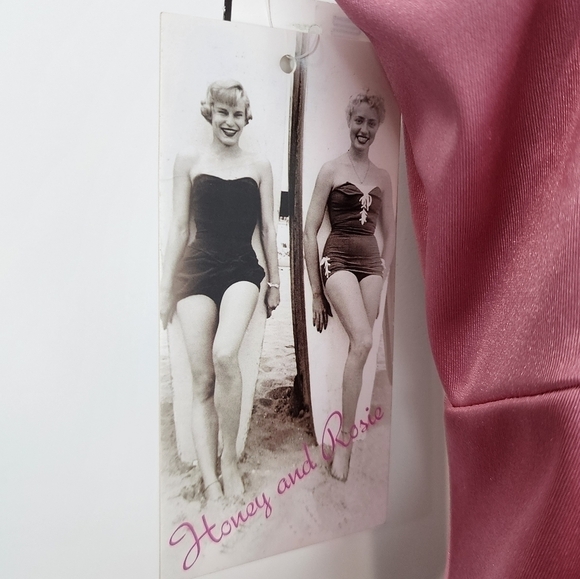 Honey and Rosie NWT Formal Homecoming Dress Knee Length Ruched Mauve Pink - Picture 7 of 10